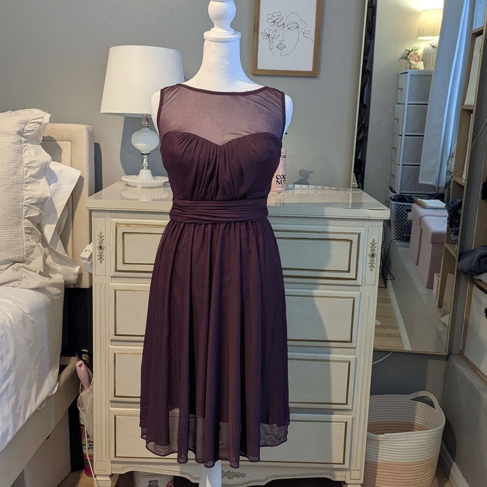 David's bridal size 4 *snags* Grape plum bridesmaid dress